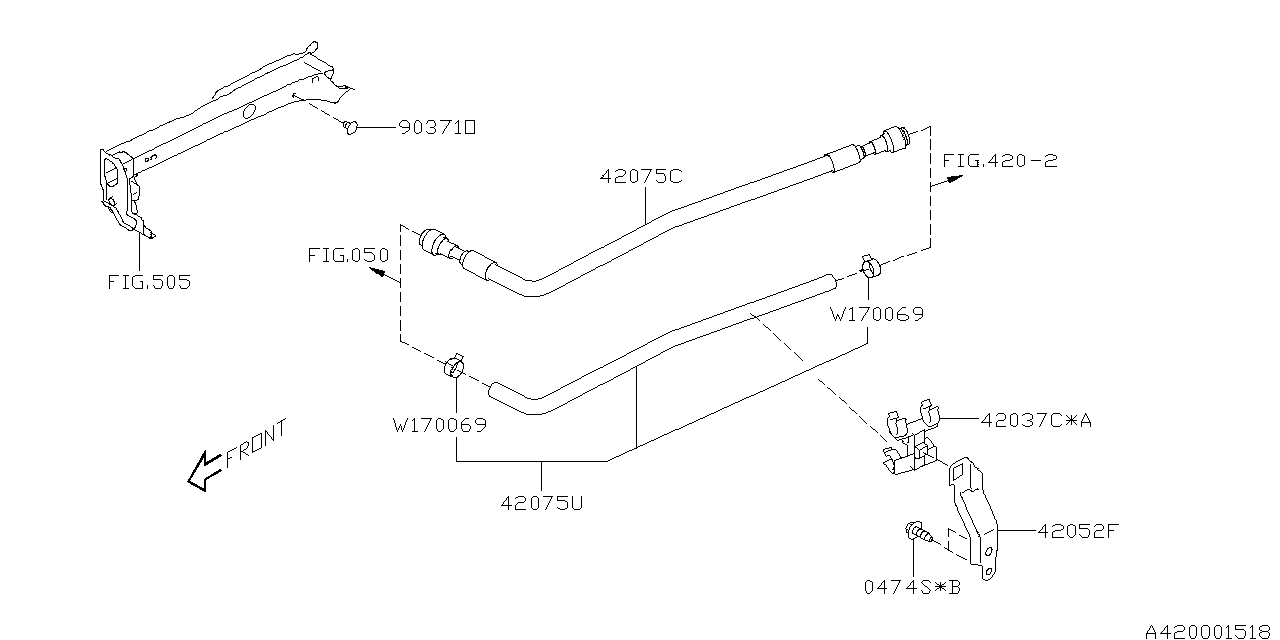 Diagram FUEL PIPING for your 2006 Subaru Impreza   