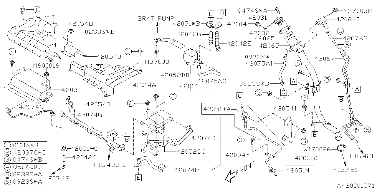 Diagram FUEL PIPING for your 2013 Subaru Forester   