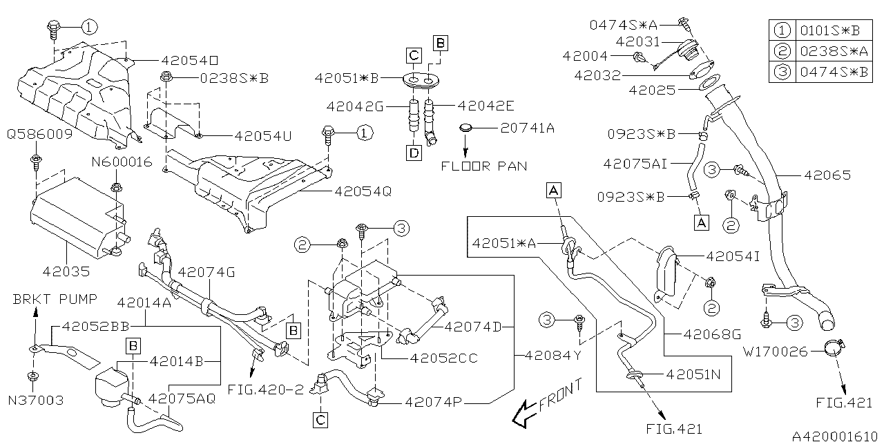 Diagram FUEL PIPING for your 2012 Subaru Forester  X Premium 