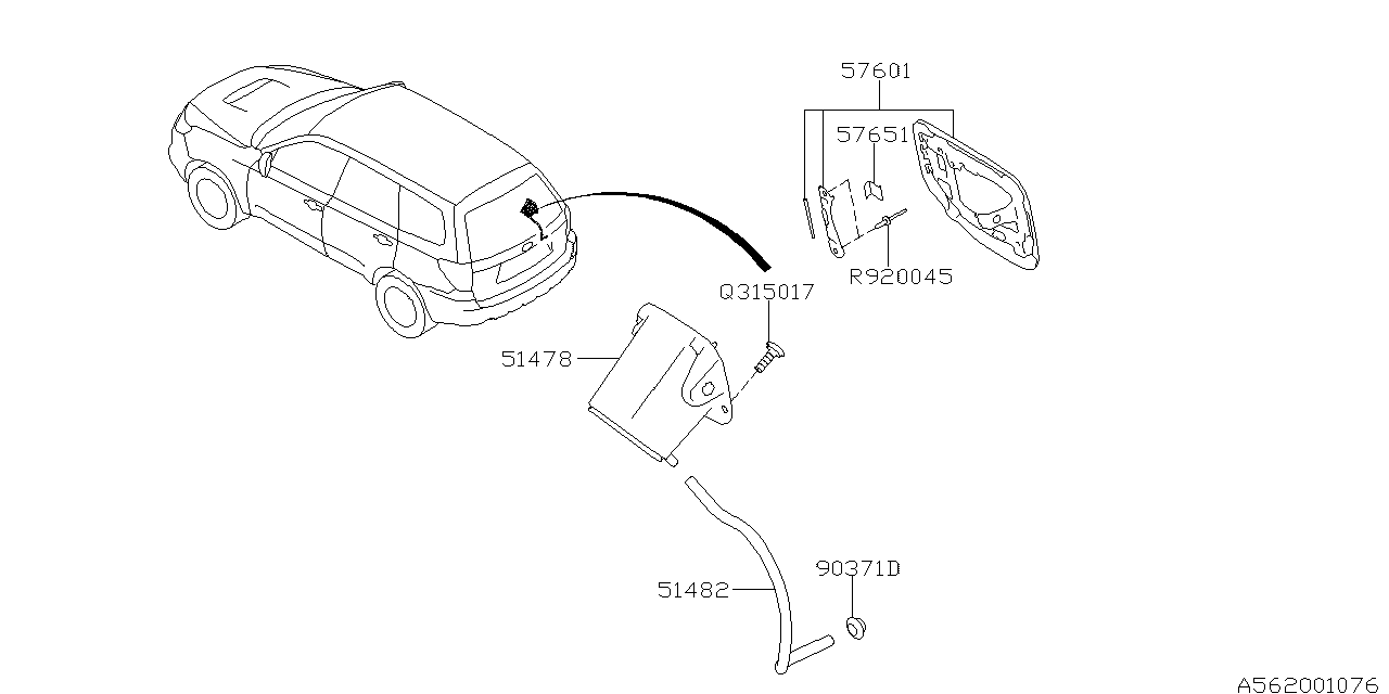 Diagram TRUNK & FUEL PARTS for your 2011 Subaru Forester  XT 