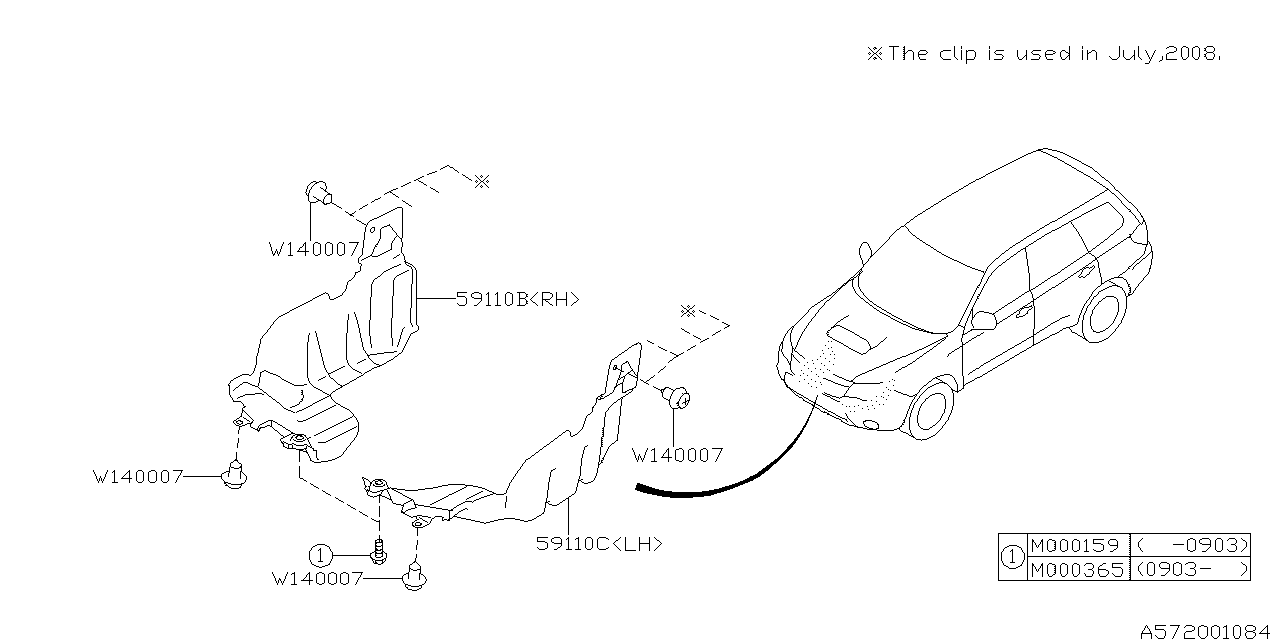 Diagram UNDER COVER & EXHAUST COVER for your 2009 Subaru Forester  XT Limited 