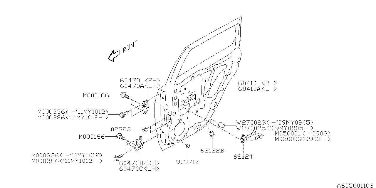 Diagram FRONT DOOR PANEL & REAR(SLIDE)DOOR PANEL for your 2019 Subaru BRZ   