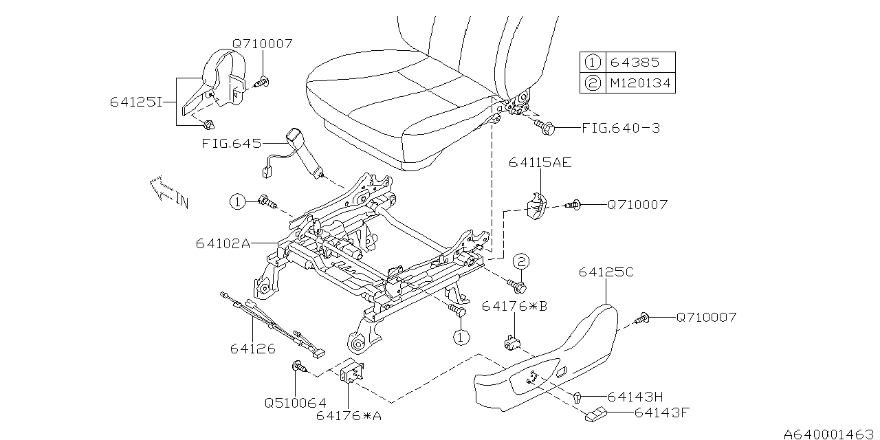 Diagram FRONT SEAT for your 2011 Subaru Forester   