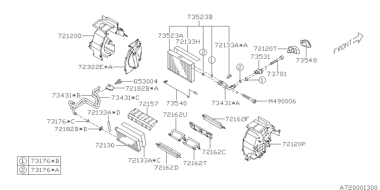 Diagram HEATER SYSTEM for your 2012 Subaru Forester   