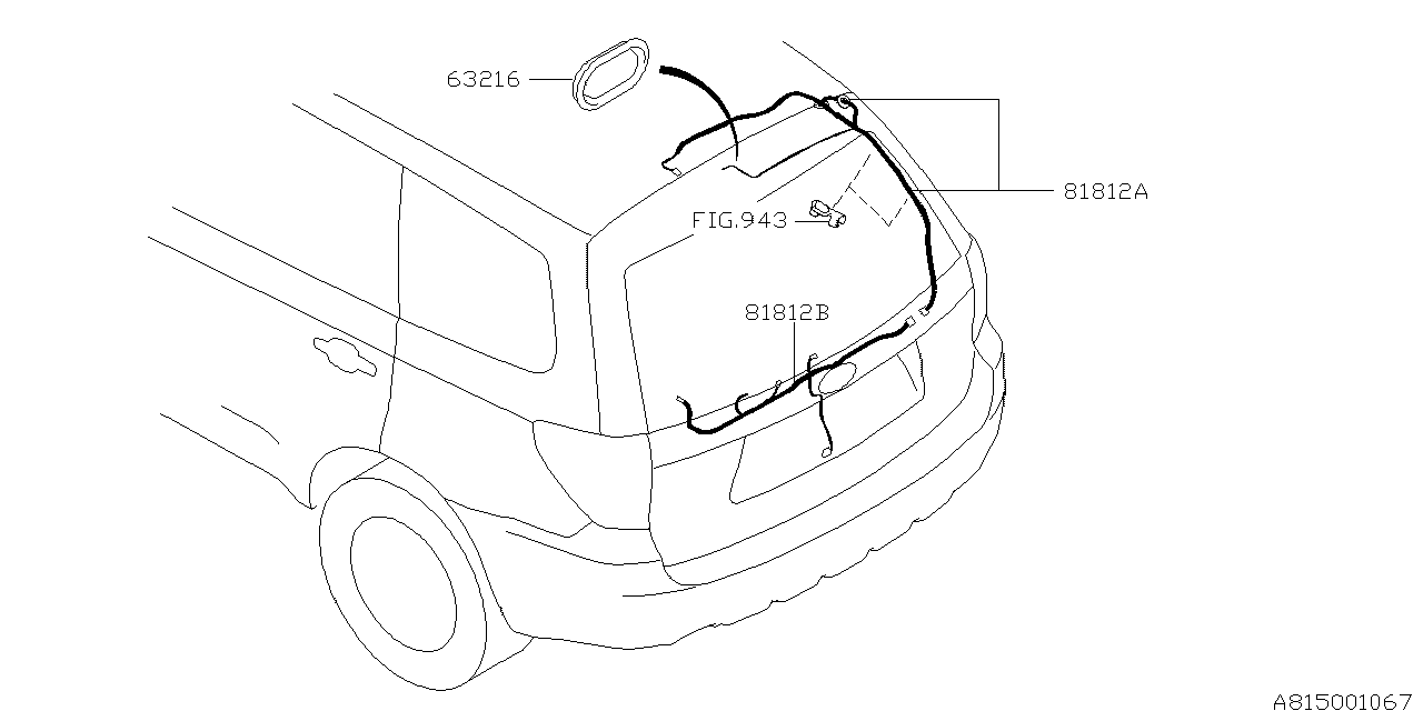 Diagram CORD (REAR) for your 2014 Subaru Impreza  Sedan 