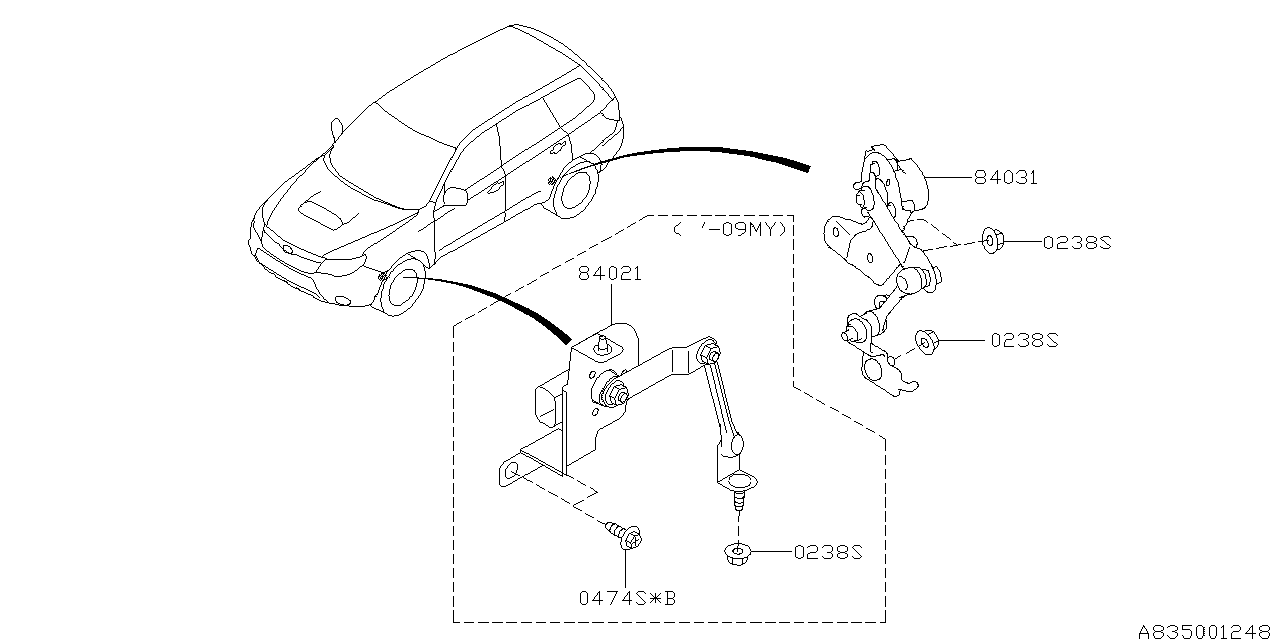 Diagram ELECTRICAL PARTS (BODY) for your 1999 Subaru Impreza 2.2L AT Limited COUPE 