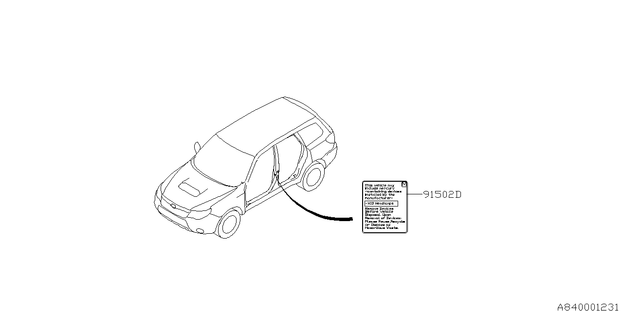 Diagram HEAD LAMP for your 2009 Subaru Forester   