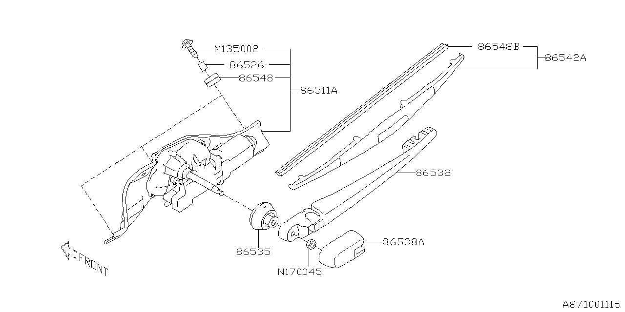 WIPER (REAR) Diagram