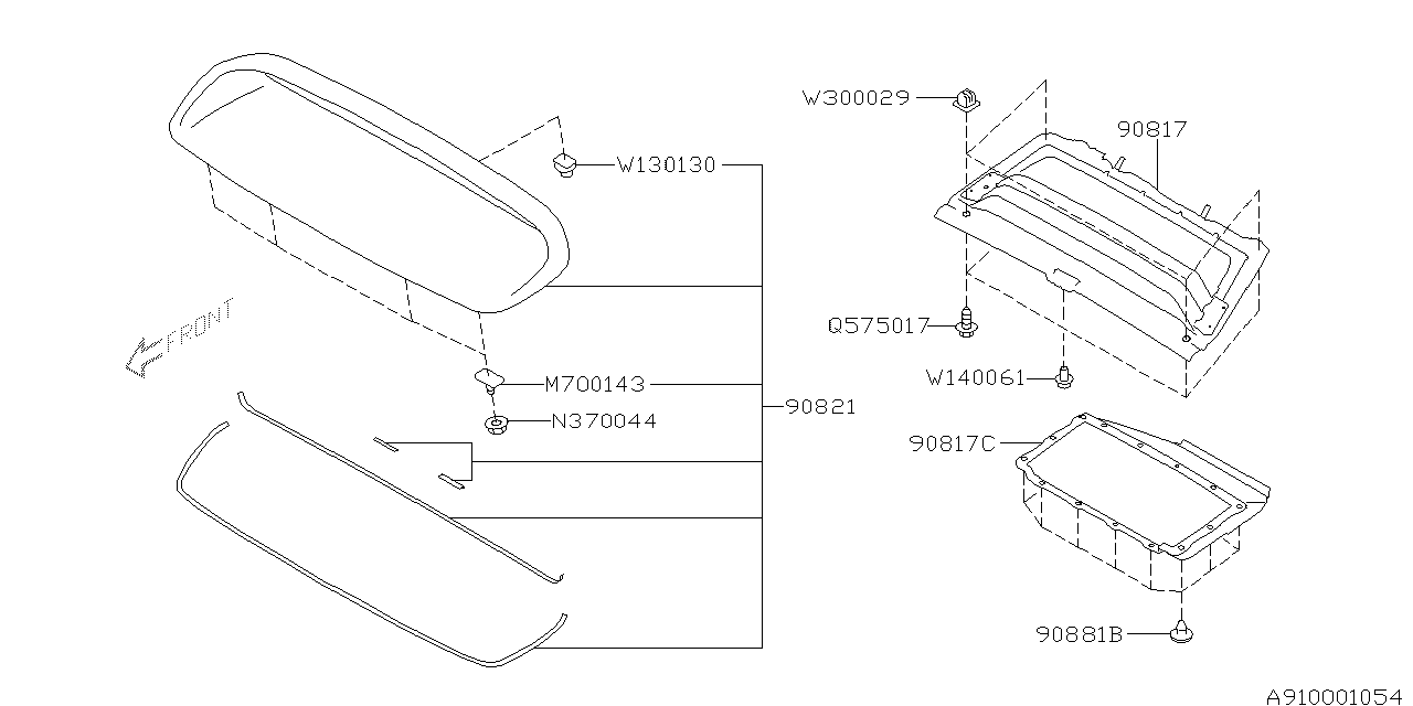 Diagram GRILLE & DUCT for your 2024 Subaru Forester   