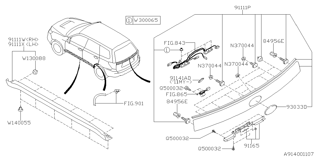 Diagram OUTER GARNISH for your 2023 Subaru Solterra   