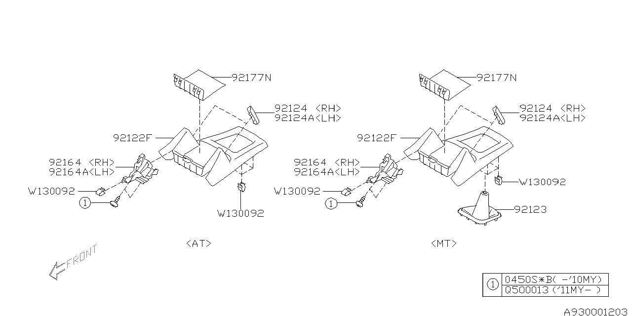 Diagram CONSOLE BOX for your 2014 Subaru Impreza   