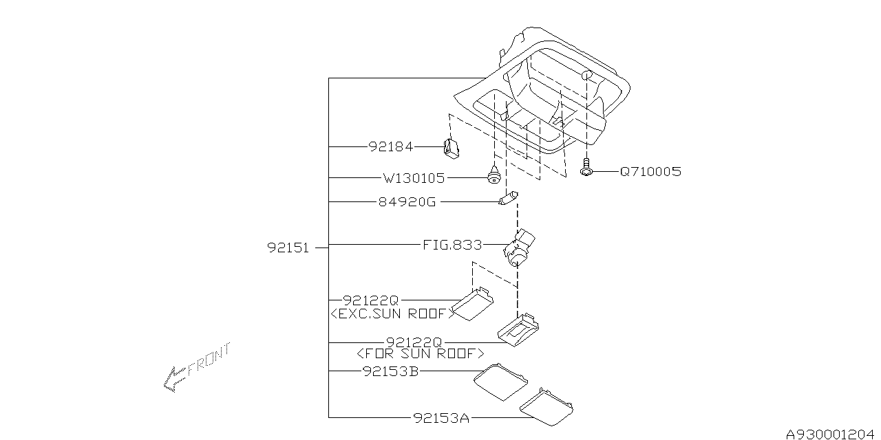 Diagram CONSOLE BOX for your 2022 Subaru STI   