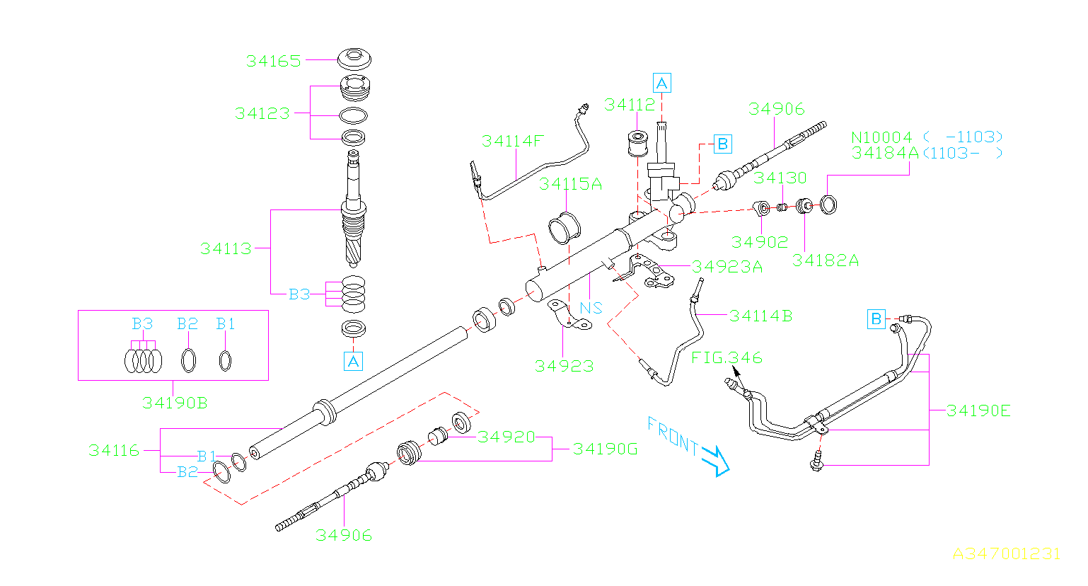 Subaru Forester Power Steering Line - 34190SC000 | Sport Subaru South ...