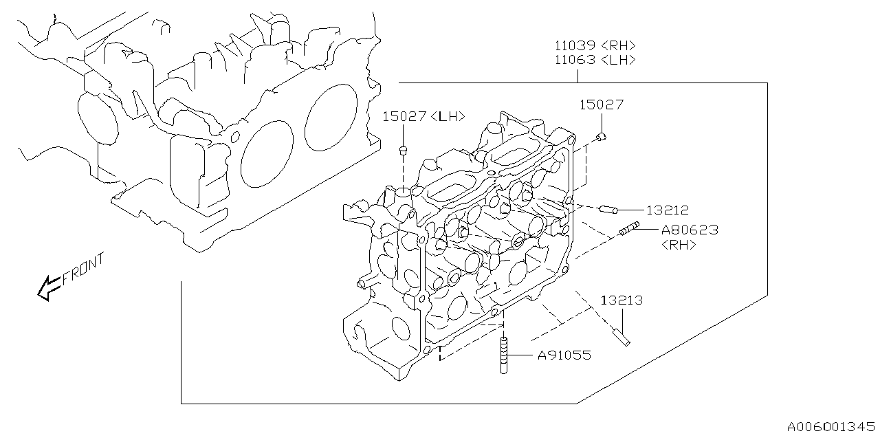 Diagram CYLINDER HEAD for your 2015 Subaru STI   