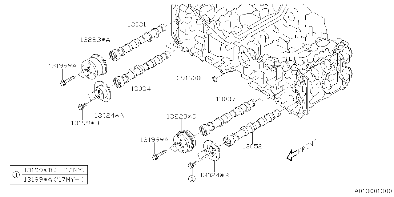 CAMSHAFT & TIMING BELT Diagram