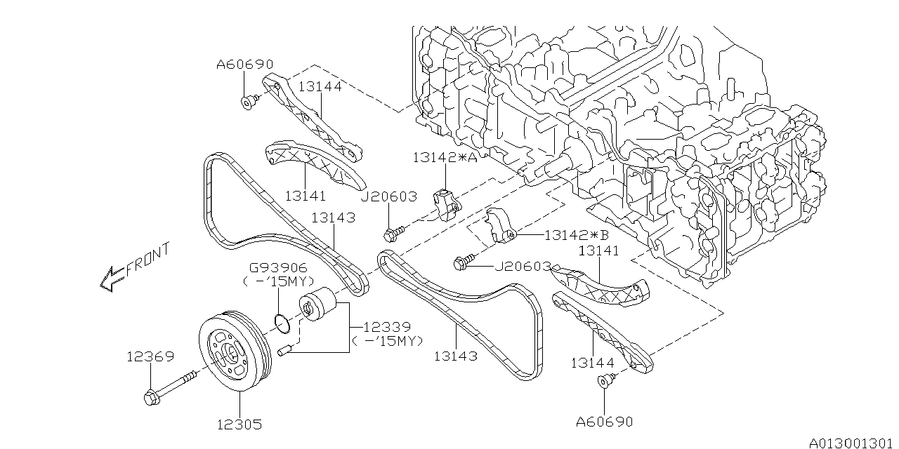 Diagram CAMSHAFT & TIMING BELT for your 2024 Subaru BRZ   