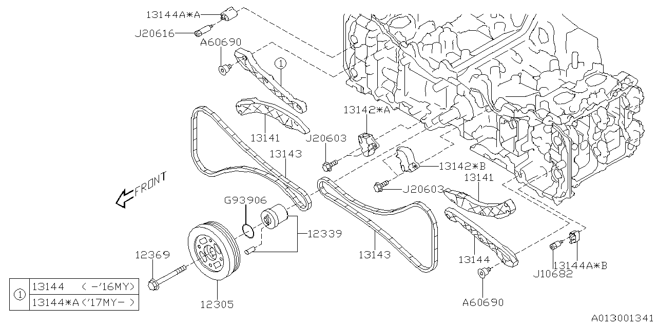 CAMSHAFT & TIMING BELT Diagram