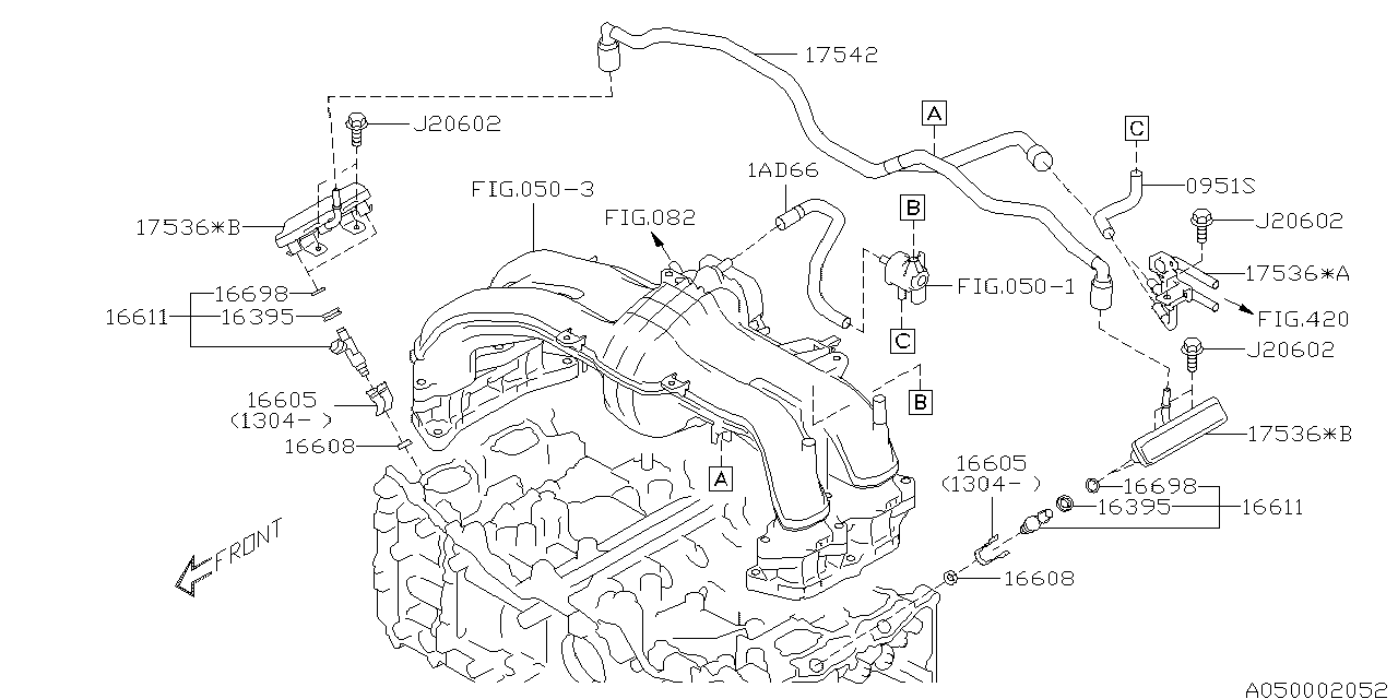 Diagram INTAKE MANIFOLD for your 2005 Subaru STI   