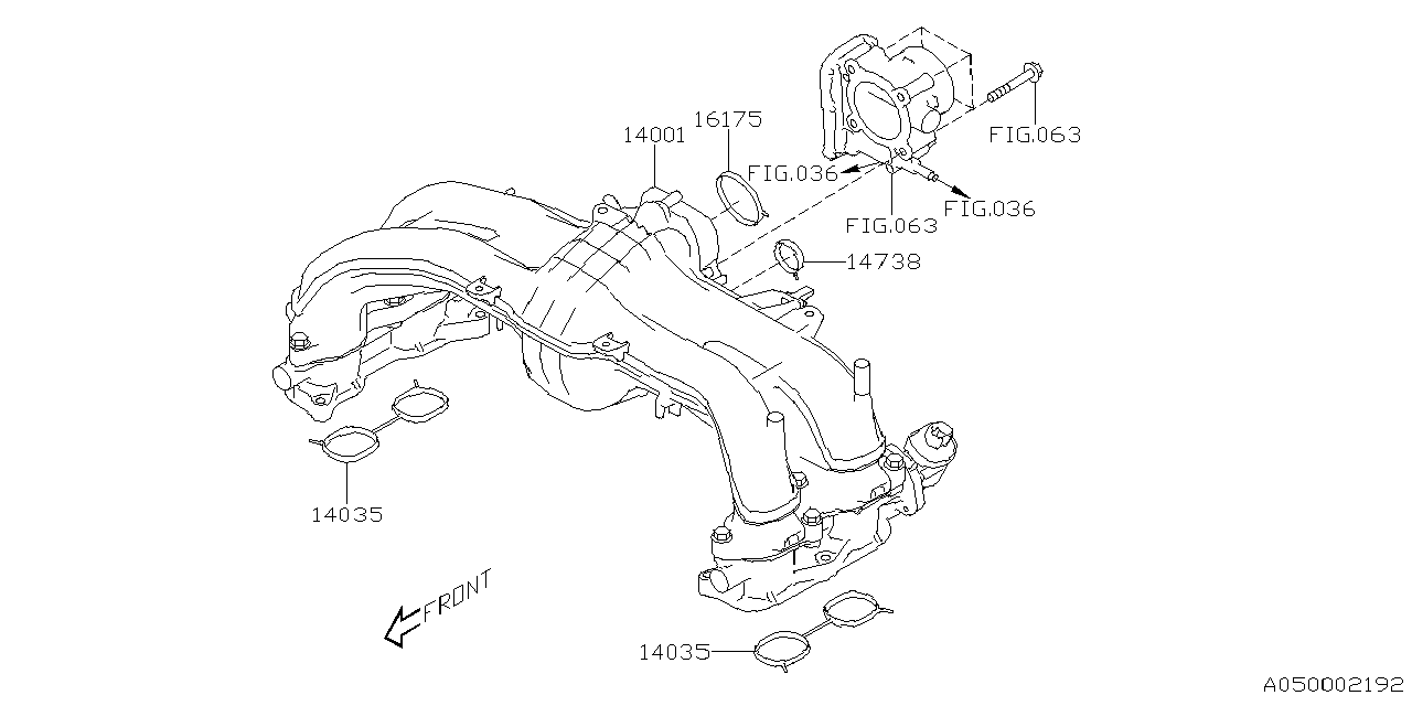 Diagram INTAKE MANIFOLD for your 2015 Subaru BRZ   