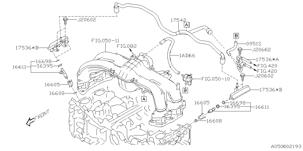 Diagram INTAKE MANIFOLD for your 2010 Subaru Impreza   