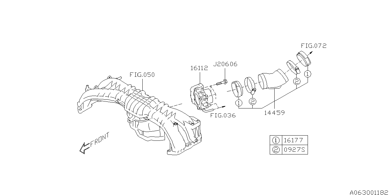 Diagram THROTTLE CHAMBER for your 2014 Subaru Impreza 2.0L 5MT 4WD Limited Sedan 