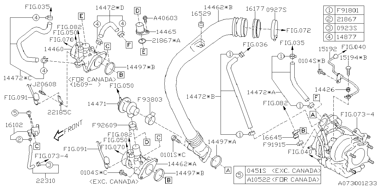 Diagram AIR DUCT for your 2016 Subaru Forester  XT Touring w/EyeSight 