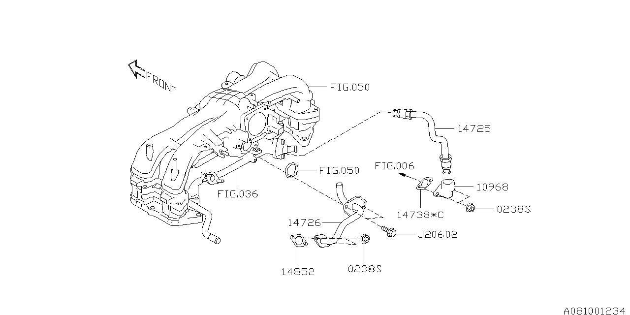 Diagram EMISSION CONTROL (EGR) for your Subaru Forester  I