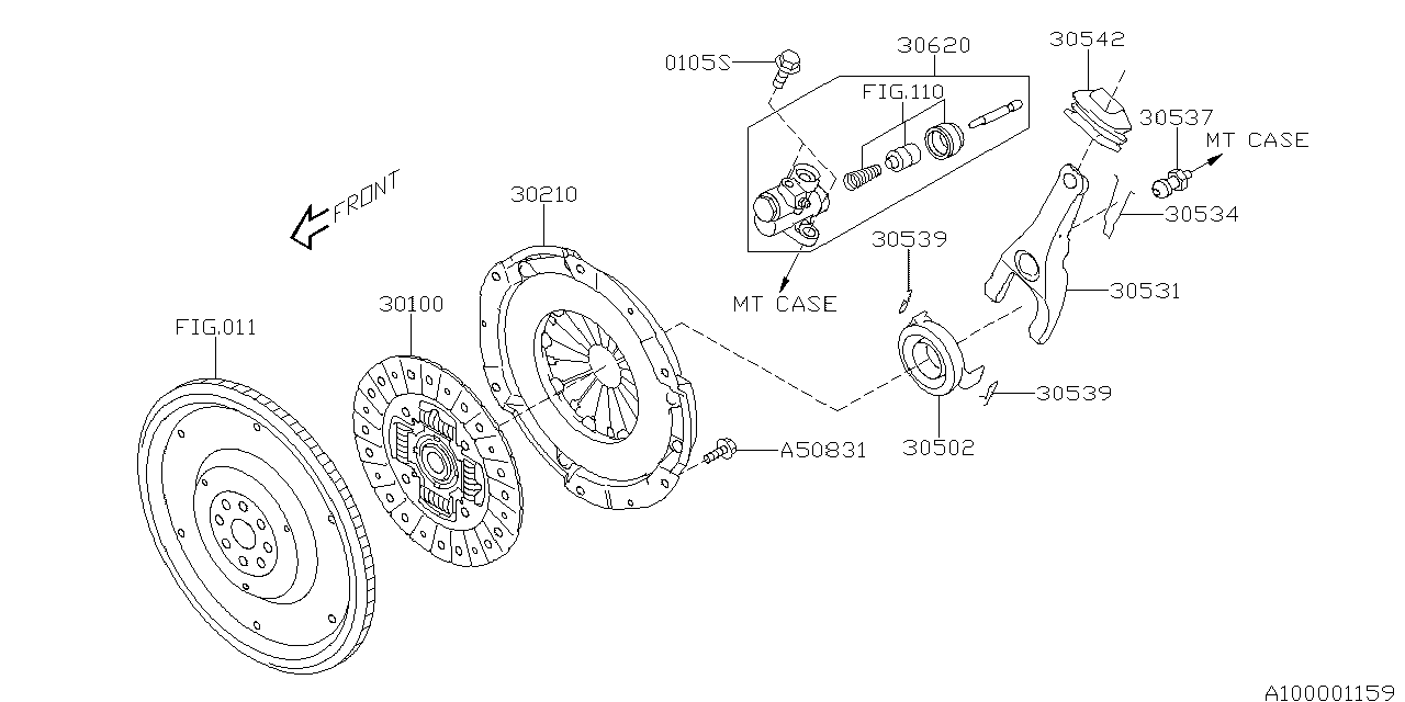 Diagram MT, CLUTCH for your 2009 Subaru Forester  XT 