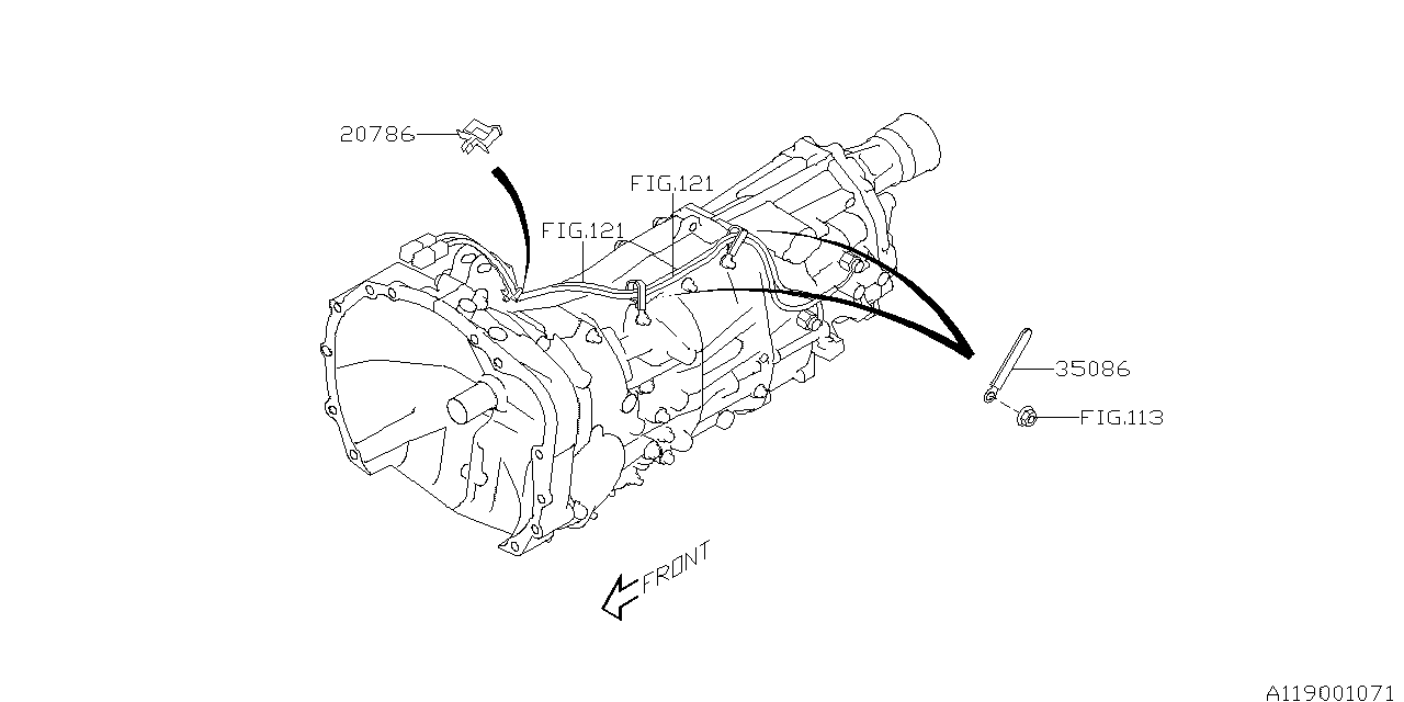 Diagram MT, TRANSMISSION HARNESS for your 2021 Subaru WRX LIMITED WITH LIP ES  