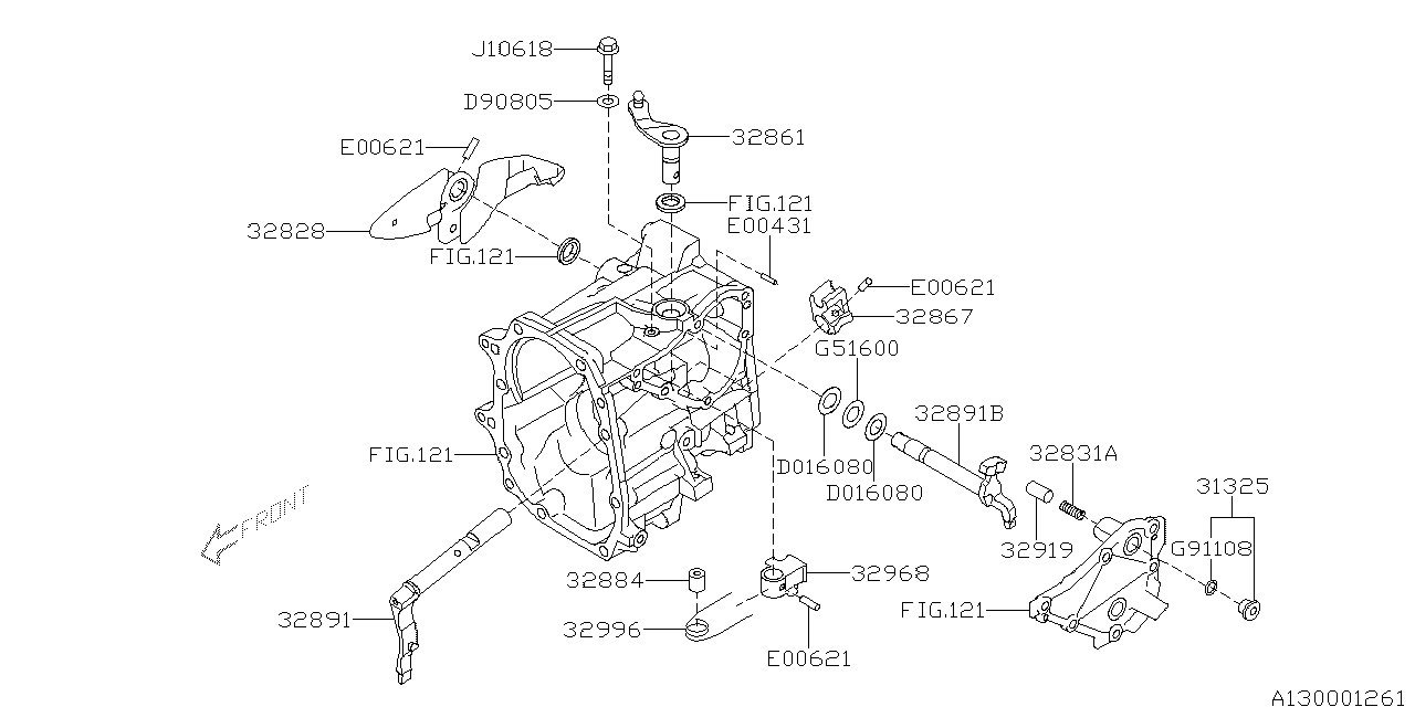 Diagram MT, SHIFTER FORK & SHIFTER RAIL for your 2016 Subaru Outback   