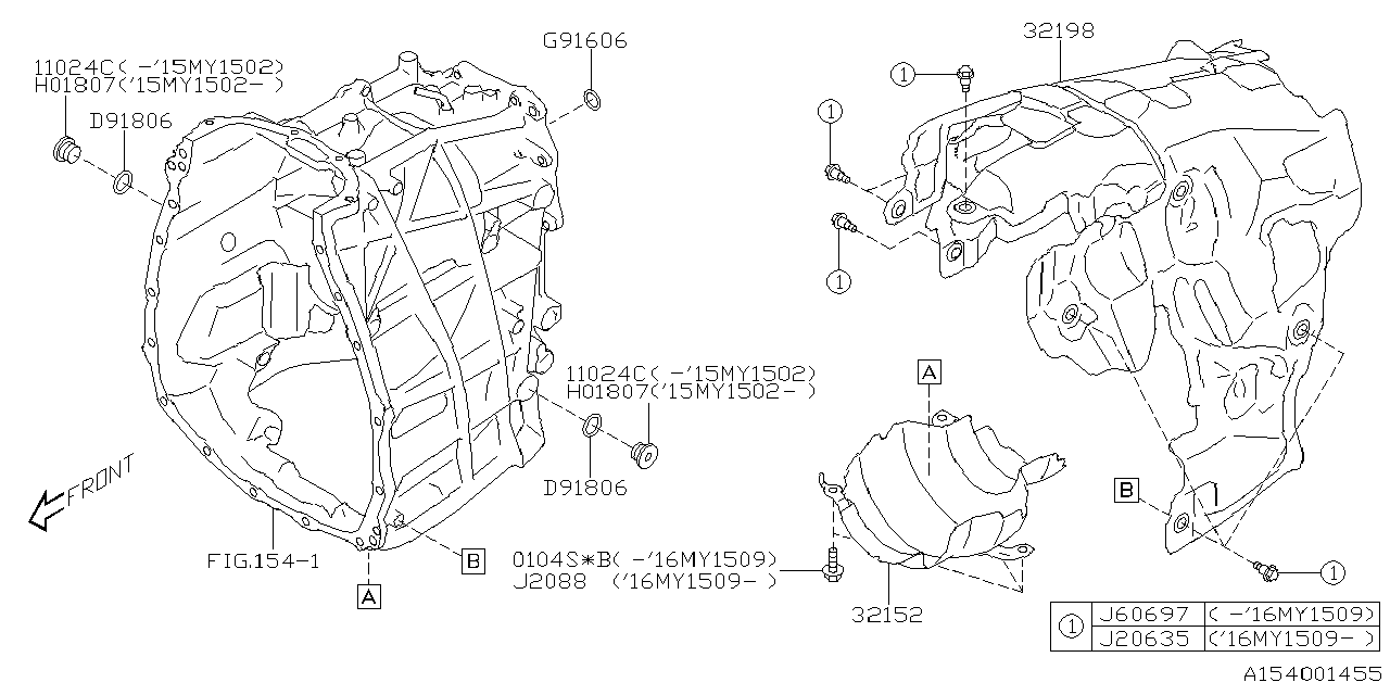 Diagram AT, TRANSMISSION CASE for your 2019 Subaru Impreza  Premium Sedan 