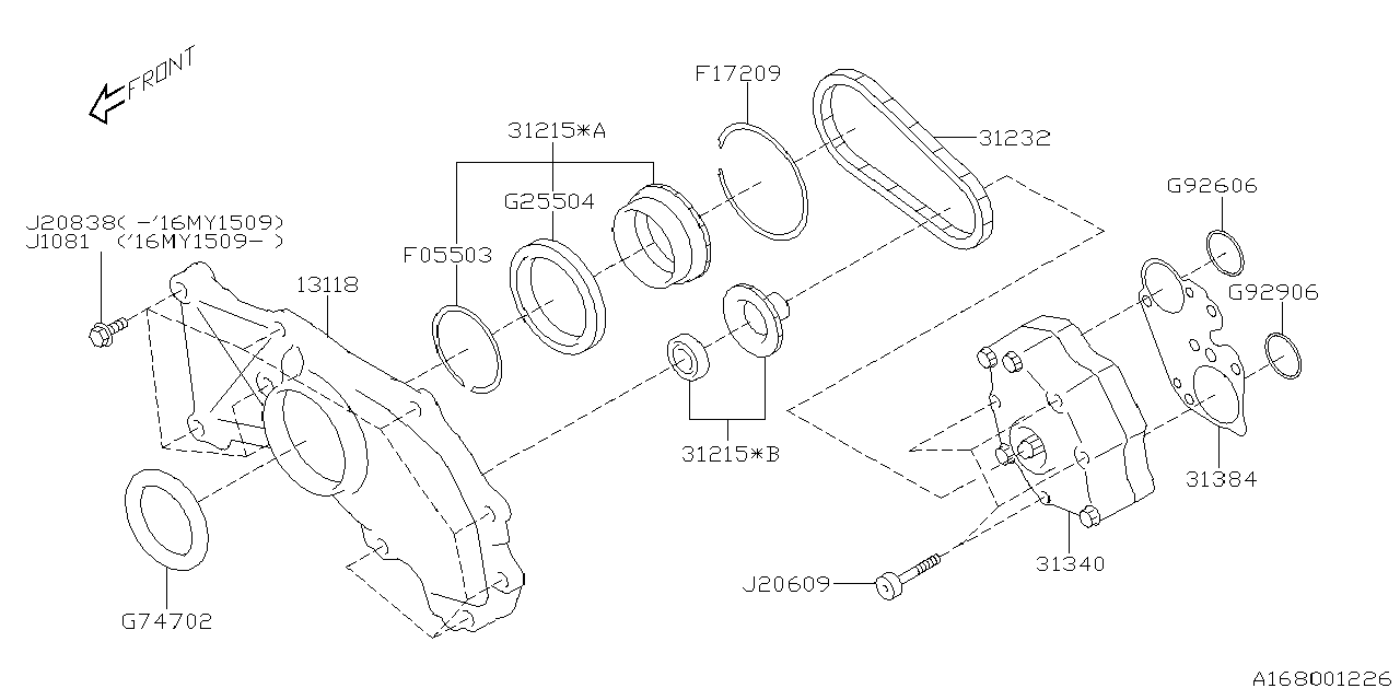 Diagram AT,OIL PUMP for your 2015 Subaru Forester   