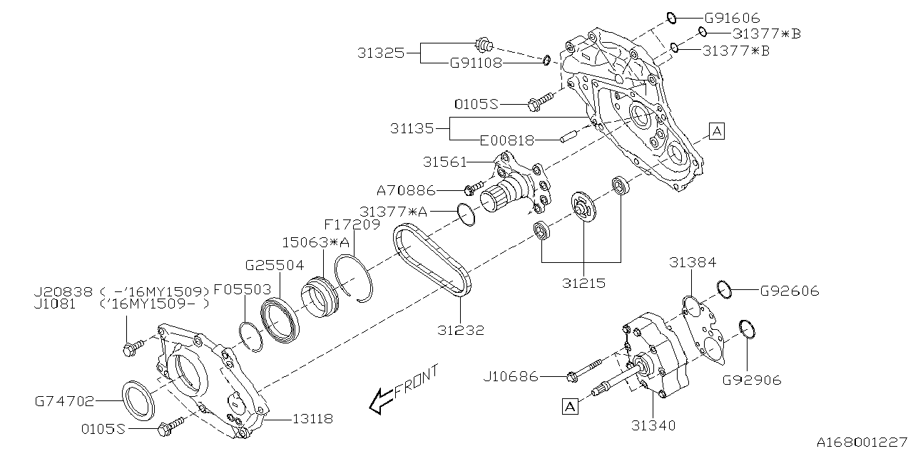 Diagram AT,OIL PUMP for your 2023 Subaru Crosstrek   