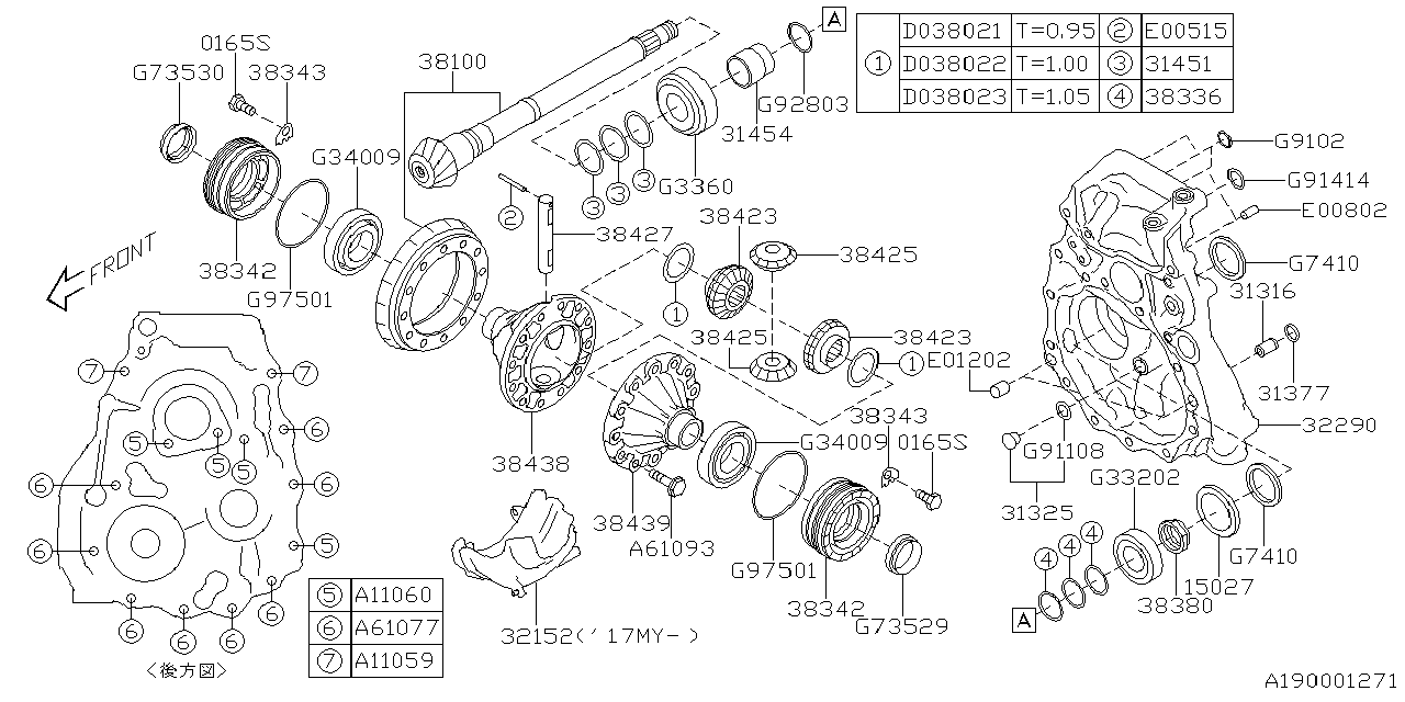 Diagram DIFFERENTIAL (TRANSMISSION) for your 2015 Subaru Crosstrek  Base 