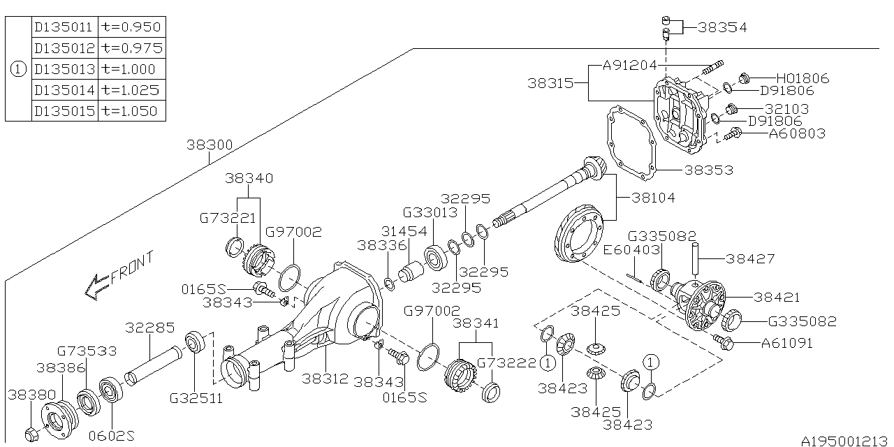 Diagram DIFFERENTIAL (INDIVIDUAL) for your 2016 Subaru Forester   