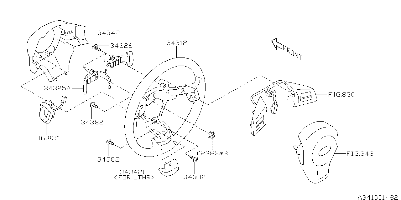 Diagram STEERING COLUMN for your 2012 Subaru Impreza   