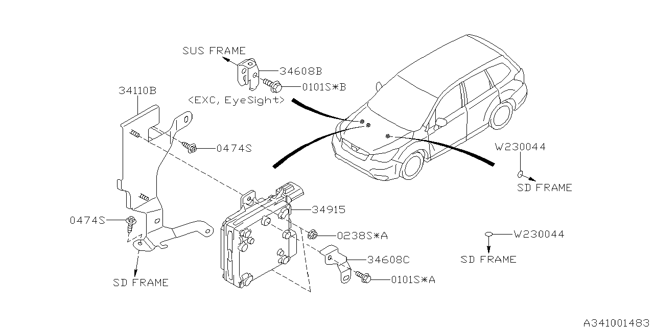 Diagram STEERING COLUMN for your 2011 Subaru Forester  X 