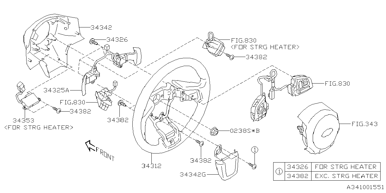 Diagram STEERING COLUMN for your Subaru BRZ  