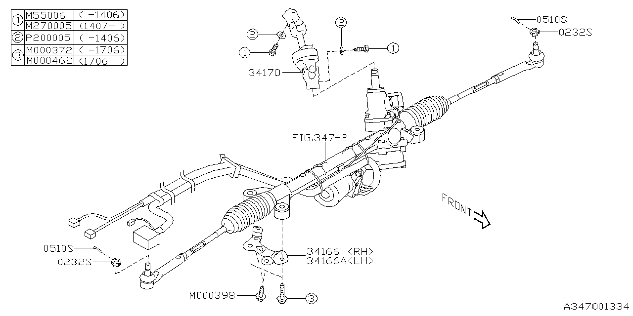 Diagram POWER STEERING GEAR BOX for your 2015 Subaru Impreza   