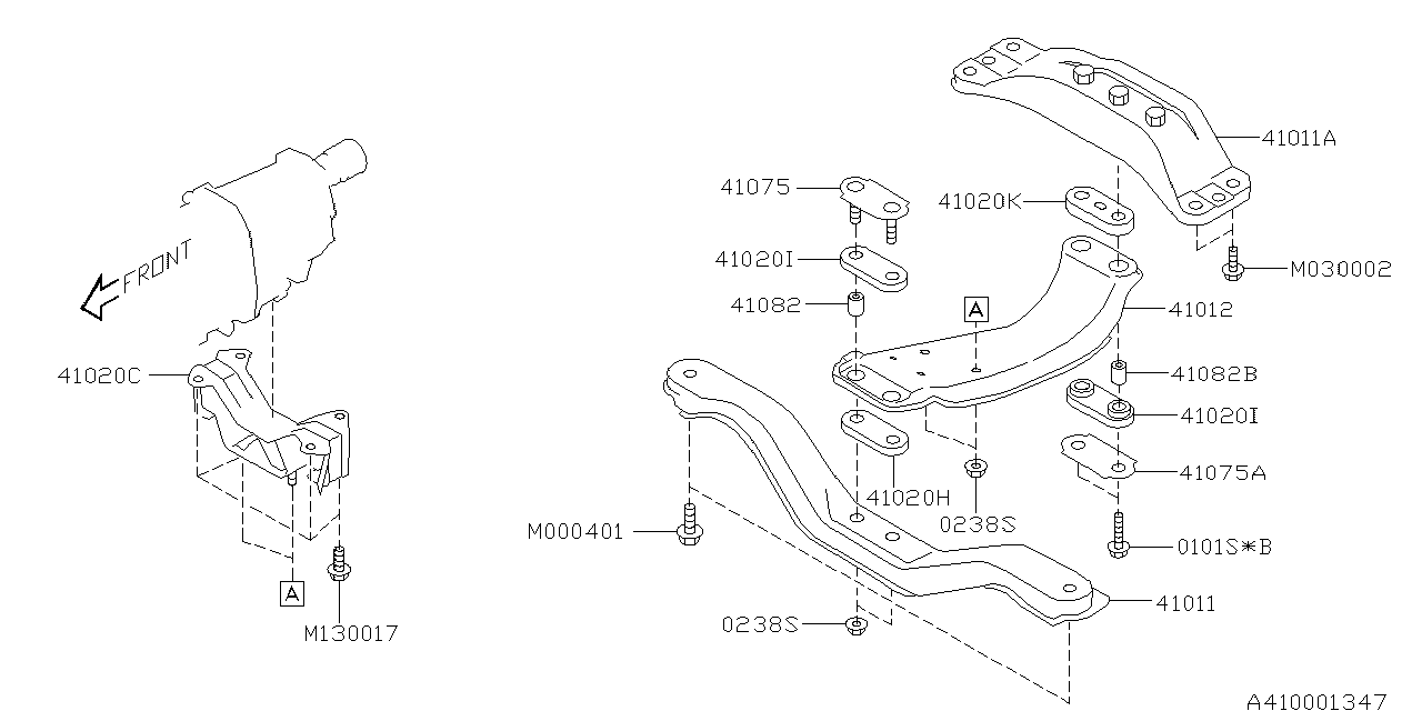 ENGINE MOUNTING Diagram