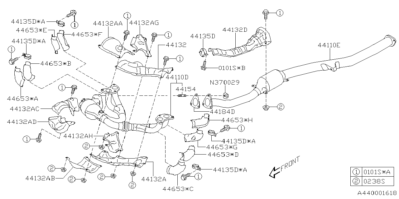 Diagram EXHAUST for your Subaru