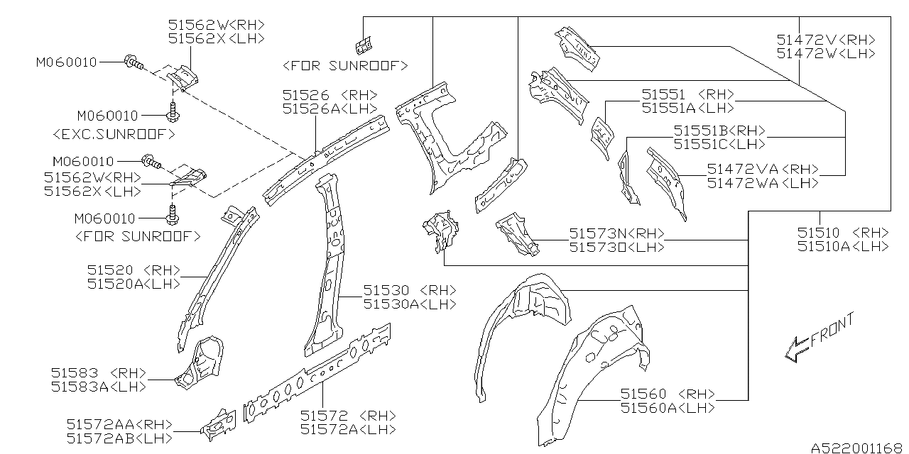 Diagram SIDE PANEL for your 2021 Subaru Forester   