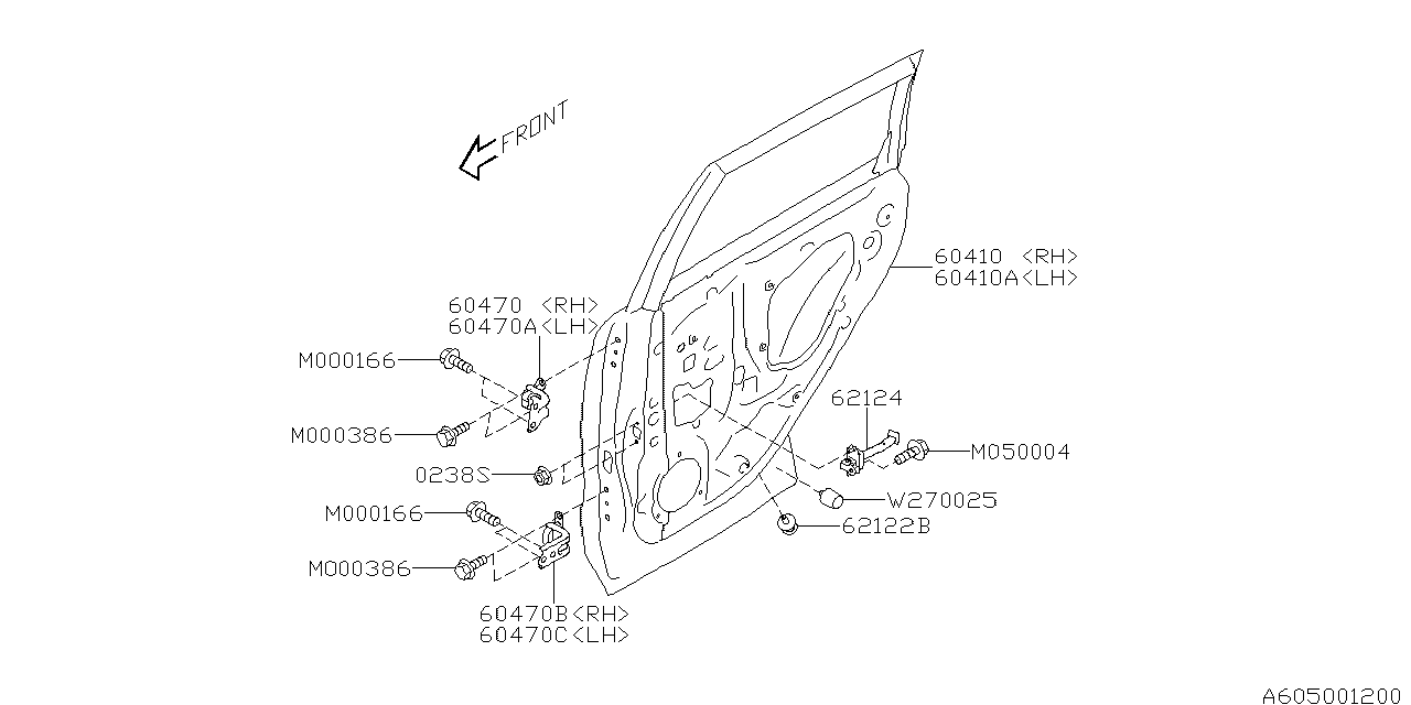 Diagram FRONT DOOR PANEL & REAR(SLIDE)DOOR PANEL for your 2024 Subaru BRZ   