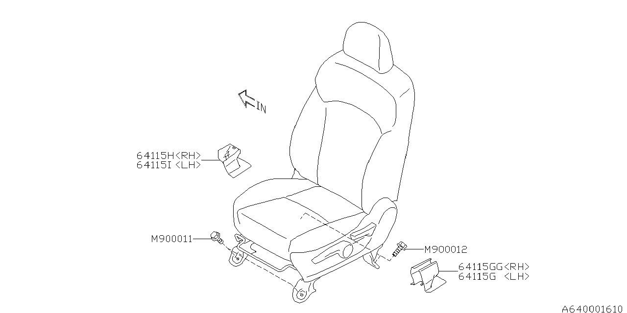 Diagram FRONT SEAT for your 2015 Subaru Forester   