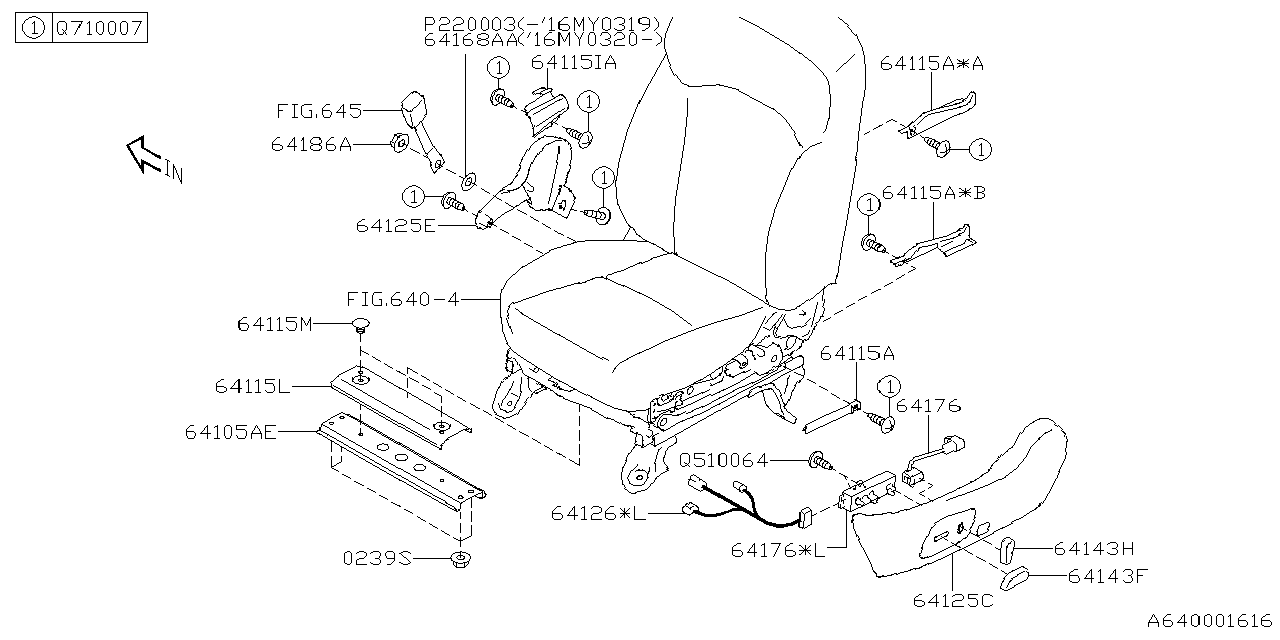 Diagram FRONT SEAT for your 2013 Subaru Crosstrek   