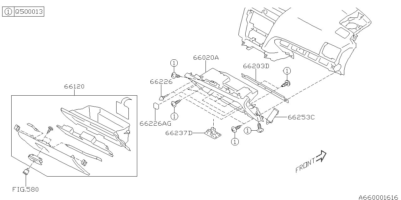 Diagram INSTRUMENT PANEL for your Subaru Impreza  LIMITED w/EyeSight SEDAN