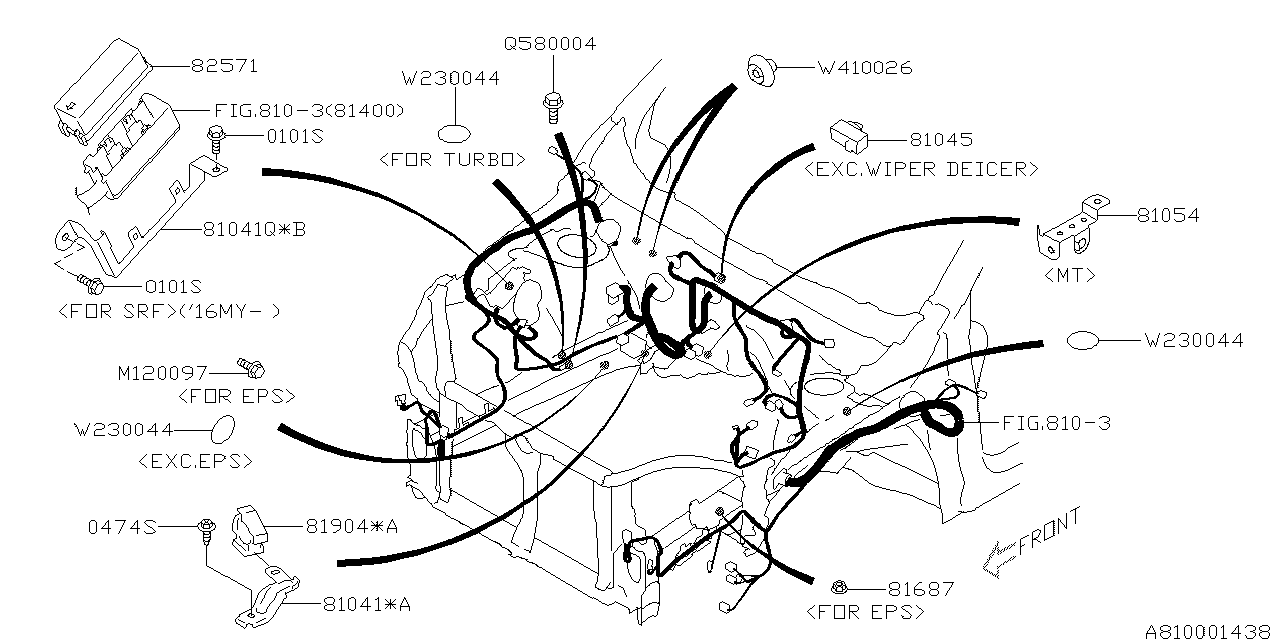 Diagram WIRING HARNESS (MAIN) for your 2000 Subaru WRX   