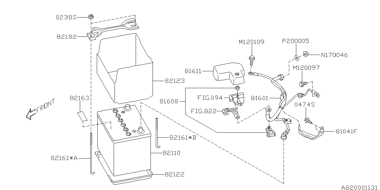 Diagram BATTERY EQUIPMENT for your Subaru Forester  Premium