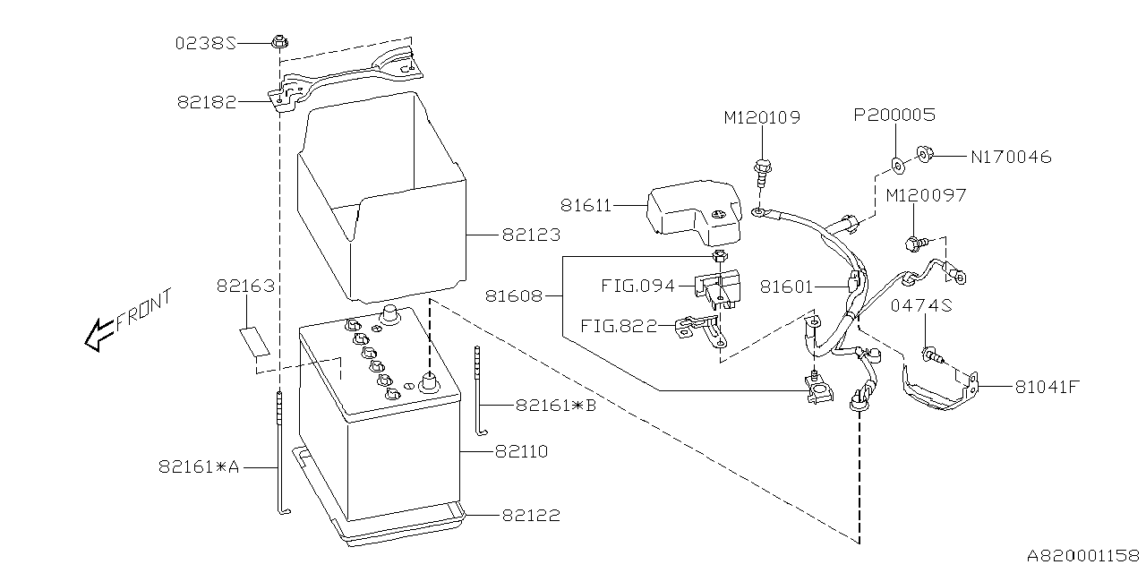 Diagram BATTERY EQUIPMENT for your 2015 Subaru Crosstrek 2.0L CVT Premium 