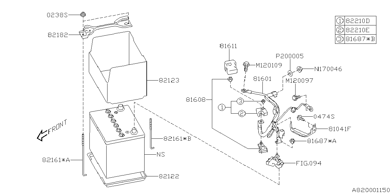 Diagram BATTERY EQUIPMENT for your Subaru Forester  Premium